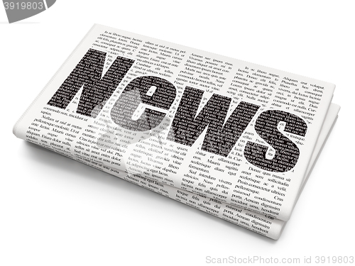 Image of News concept: News on Newspaper background