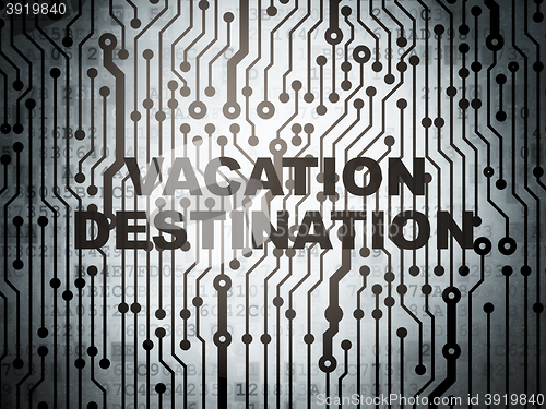 Image of Tourism concept: circuit board with Vacation Destination