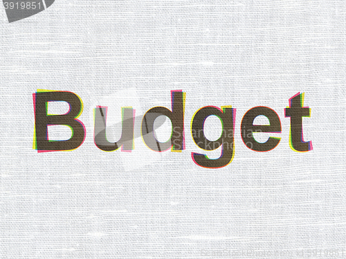 Image of Banking concept: Budget on fabric texture background