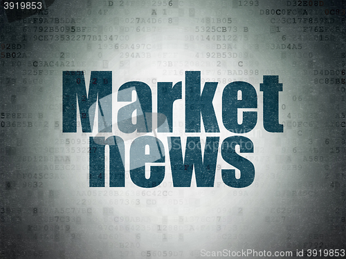 Image of News concept: Market News on Digital Data Paper background