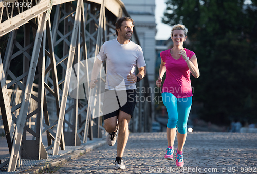Image of couple jogging