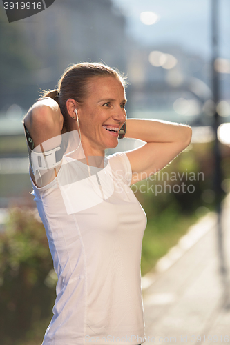 Image of jogging woman portrait