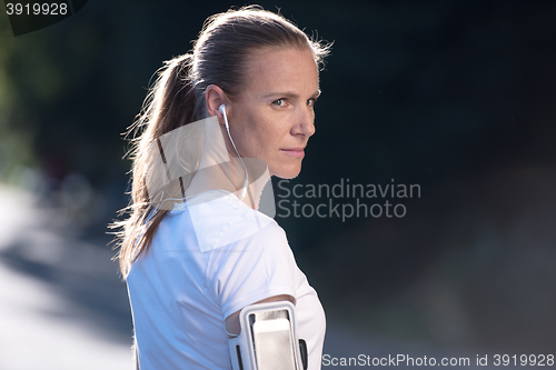 Image of jogging woman portrait