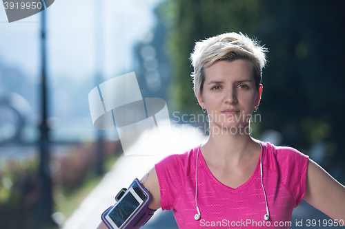 Image of jogging woman portrait