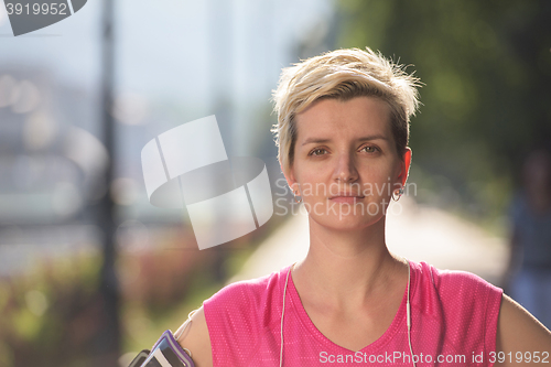 Image of jogging woman portrait