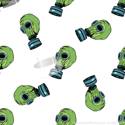 Image of Gas mask seamless vector pattern