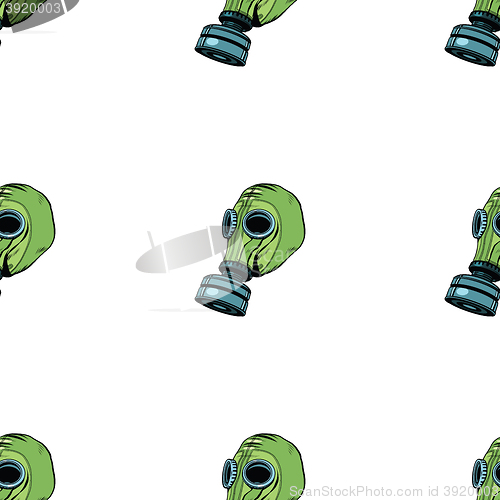 Image of Gas mask seamless vector pattern