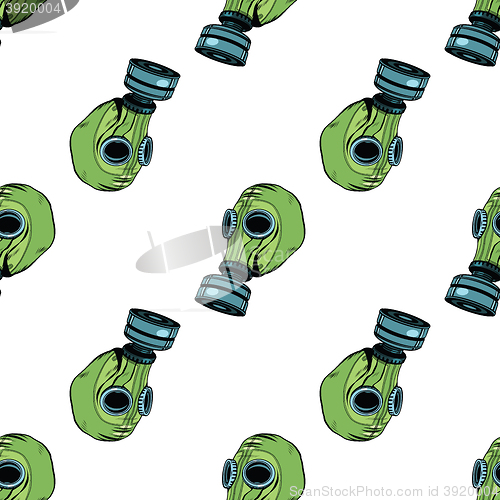 Image of Gas mask seamless vector pattern