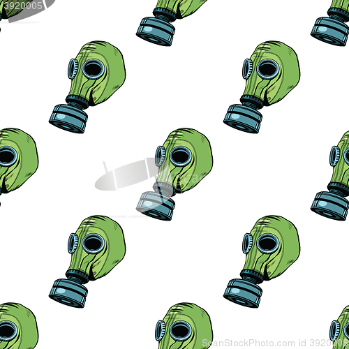 Image of Gas mask seamless vector pattern