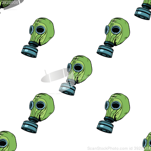 Image of Gas mask seamless vector pattern