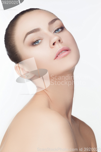 Image of Beautiful Girl face. Perfect skin