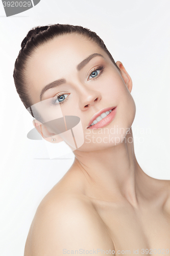 Image of Beautiful Girl face. Perfect skin