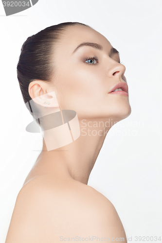 Image of Beautiful Girl face. Perfect skin