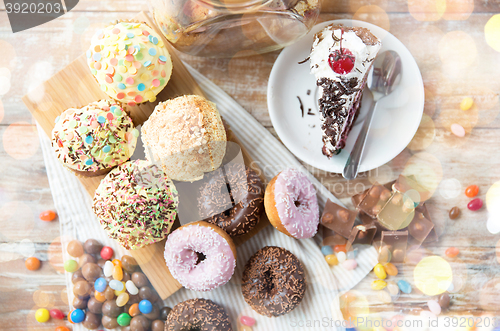 Image of close up of sweets on table