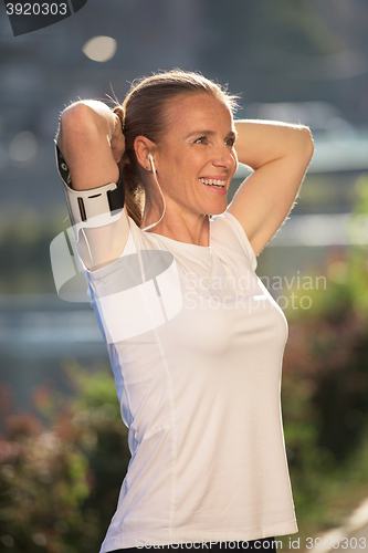 Image of jogging woman portrait