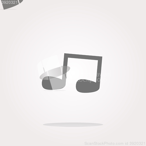 Image of vector note full, music web icon (button)