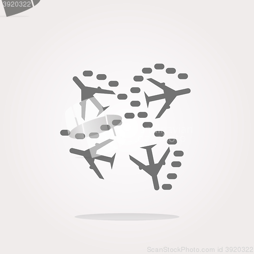 Image of vector Plane set on icon glossy button isolated on white
