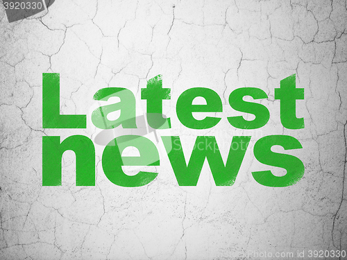 Image of News concept: Latest News on wall background