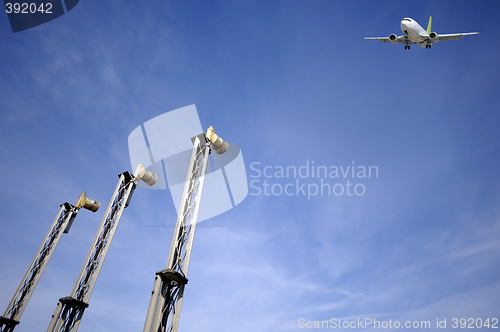 Image of Air travel - Plane near airport