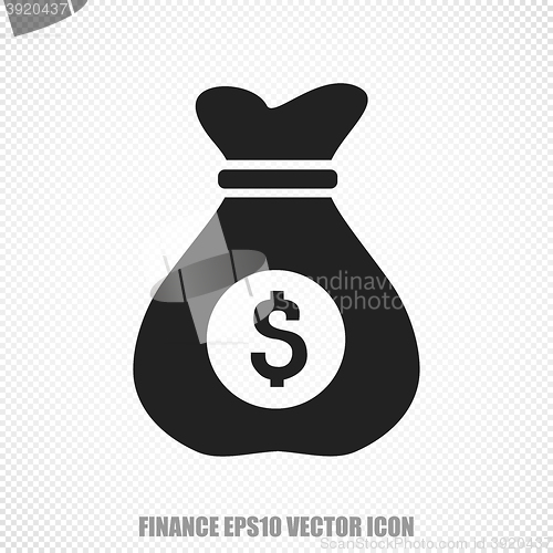 Image of Finance vector Money Bag icon. Modern flat design.