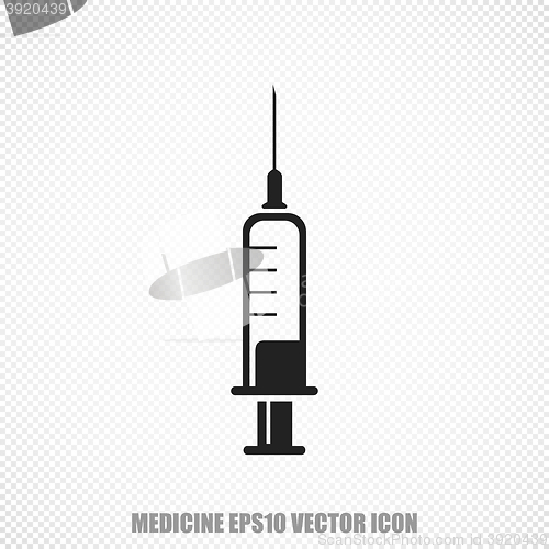 Image of Health vector Syringe icon. Modern flat design.