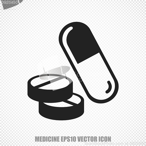 Image of Healthcare vector Pills icon. Modern flat design.