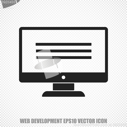 Image of Web design vector Monitor icon. Modern flat design.