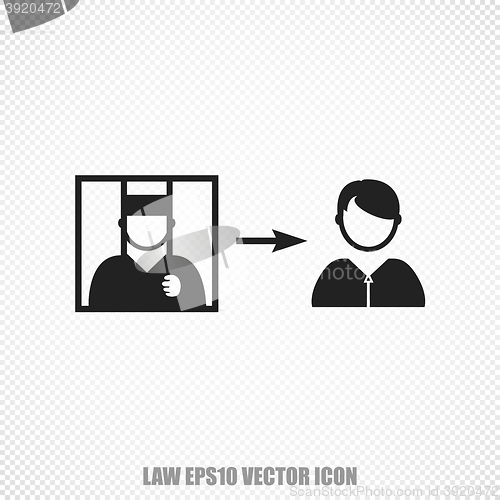 Image of Law vector Criminal Freed icon. Modern flat design.
