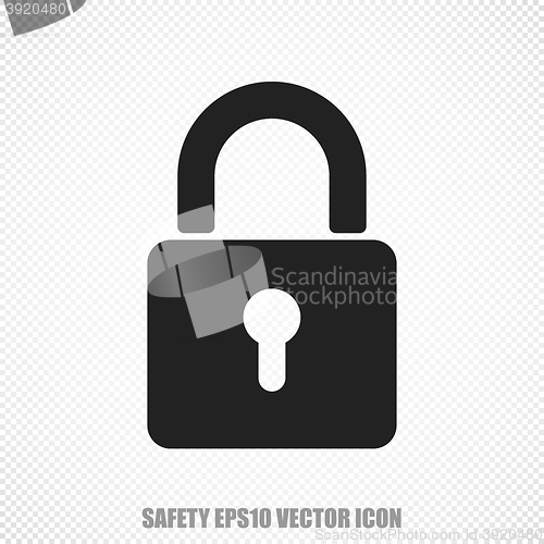 Image of Safety vector Closed Padlock icon. Modern flat design.
