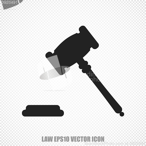 Image of Law vector Gavel icon. Modern flat design.