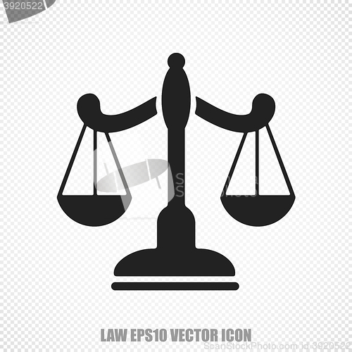 Image of Law vector Scales icon. Modern flat design.