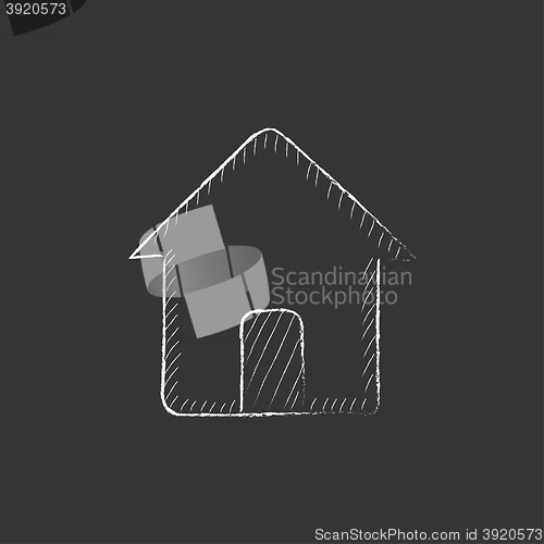 Image of House. Drawn in chalk icon.