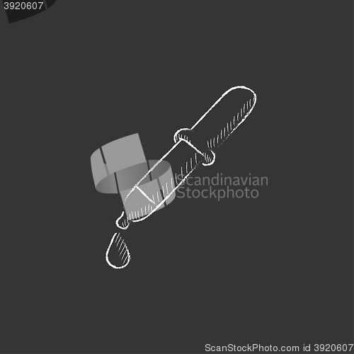Image of Pipette. Drawn in chalk icon.