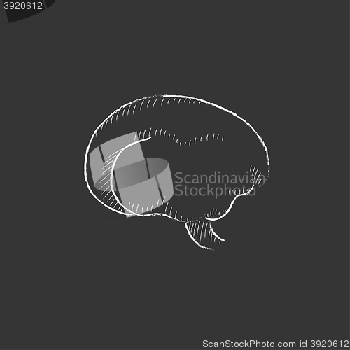 Image of Brain. Drawn in chalk icon.