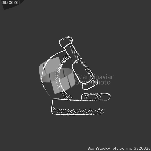 Image of Microscope. Drawn in chalk icon.