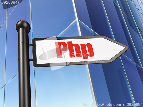 Image of Database concept: sign Php on Building background