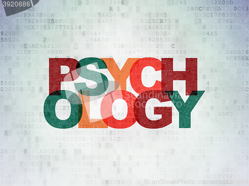 Image of Medicine concept: Psychology on Digital Data Paper background