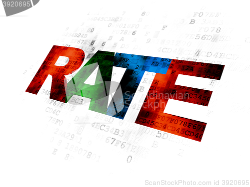 Image of Banking concept: Rate on Digital background