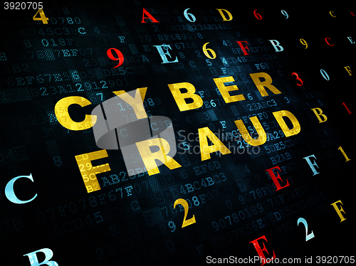 Image of Safety concept: Cyber Fraud on Digital background