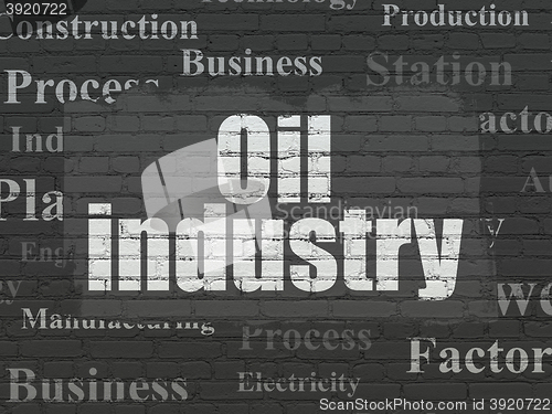 Image of Industry concept: Oil Industry on wall background