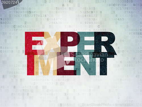 Image of Science concept: Experiment on Digital Data Paper background