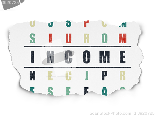 Image of Finance concept: Income in Crossword Puzzle