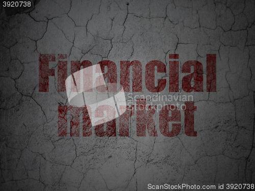 Image of Money concept: Financial Market on grunge wall background