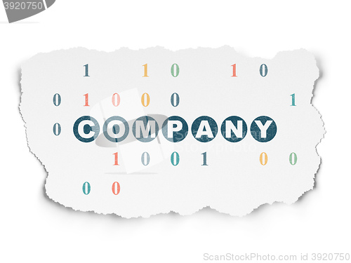 Image of Finance concept: Company on Torn Paper background