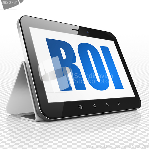 Image of Business concept: Tablet Computer with ROI on display