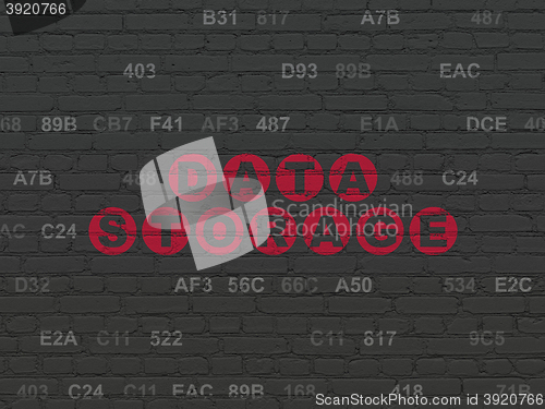 Image of Information concept: Data Storage on wall background