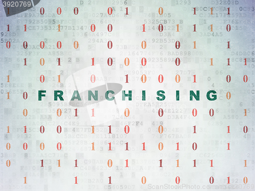 Image of Finance concept: Franchising on Digital Data Paper background