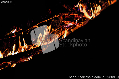 Image of Flame on a black background