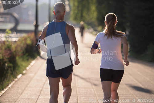 Image of couple jogging