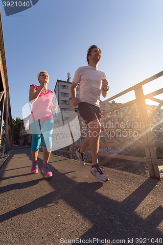 Image of couple jogging